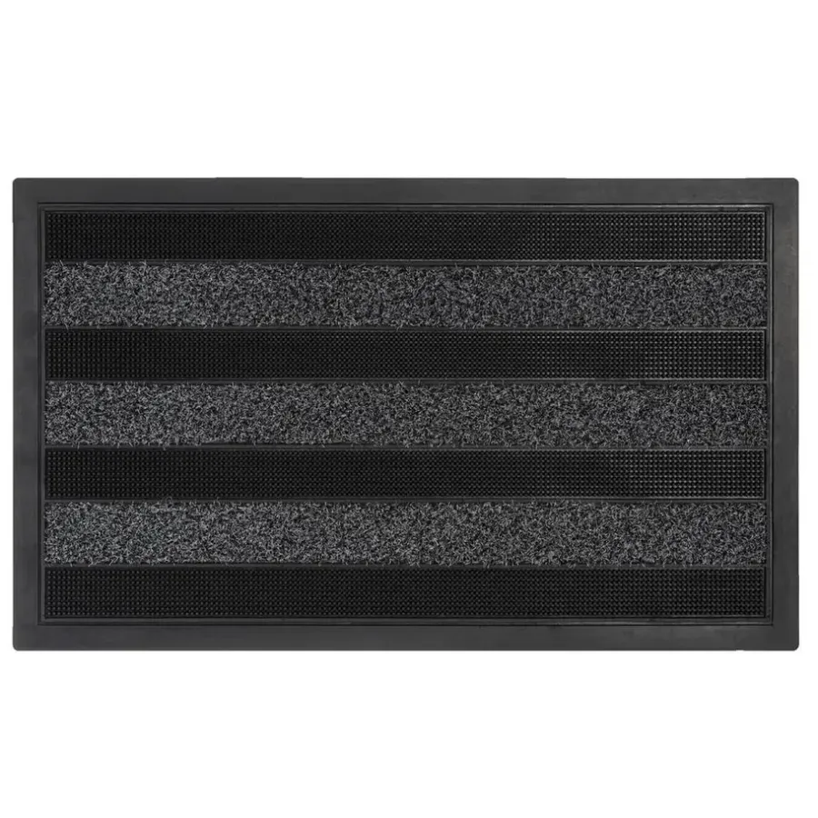 Leen Bakker Mat Cactus - antraciet - 45x75 cm