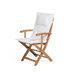 Beliani MAUI - Tuinset voor 8 - Lichte houtkleur/Cremewit - Acaciahout
