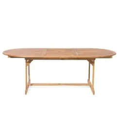 Beliani MAUI - Tuinset voor 8 - Lichte houtkleur/Cremewit - Acaciahout