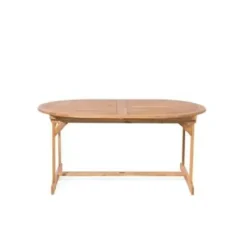 Beliani MAUI - Tuinset voor 8 - Lichte houtkleur/Cremewit - Acaciahout