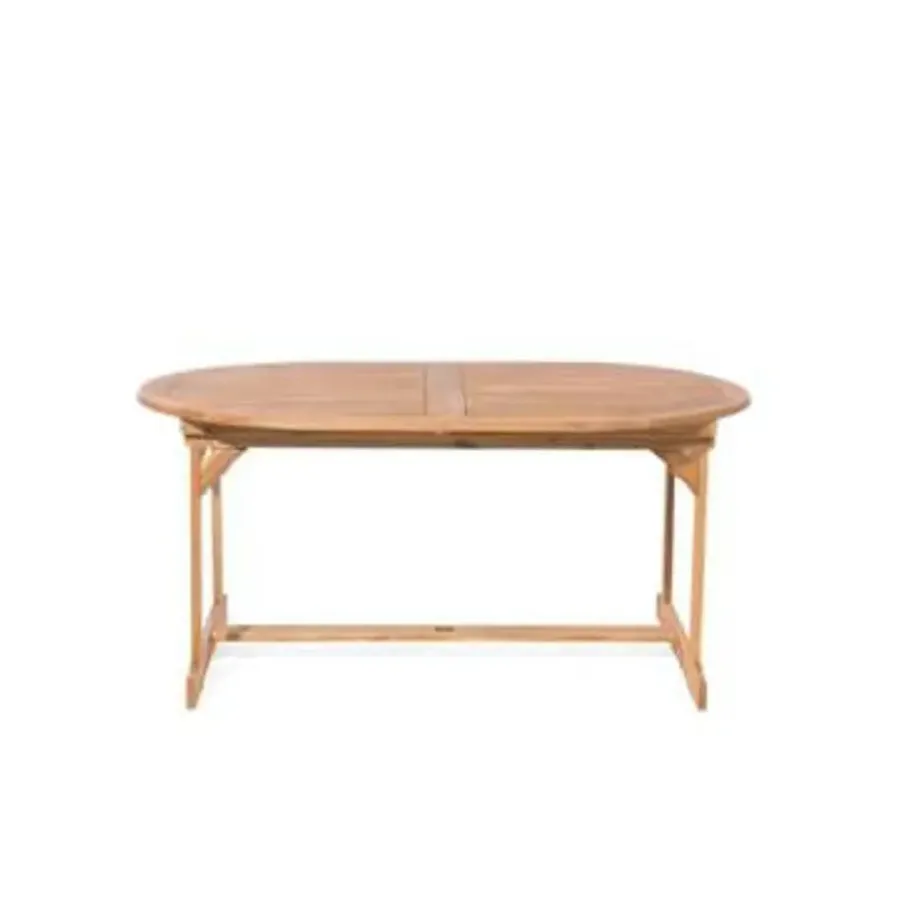 Beliani MAUI - Tuinset voor 8 - Lichte houtkleur/Cremewit - Acaciahout