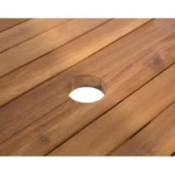 Beliani MAUI - Tuinset voor 8 - Lichte houtkleur/Cremewit - Acaciahout