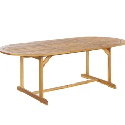 Beliani MAUI II - Tuinset voor 8 - Lichthout/Grafietgrijs - Acaciahout