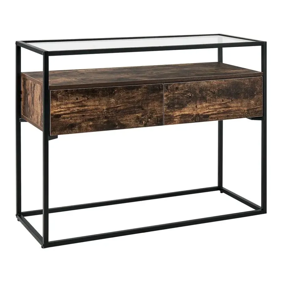 Beliani MAUK - Consoletafel - Zwart - MDF