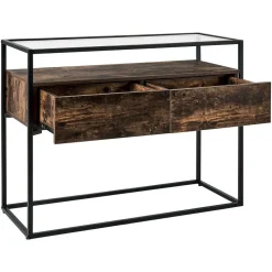 Beliani MAUK - Consoletafel - Zwart - MDF