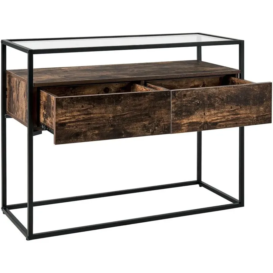 Beliani MAUK - Consoletafel - Zwart - MDF