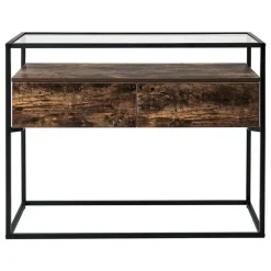 Beliani MAUK - Consoletafel - Zwart - MDF