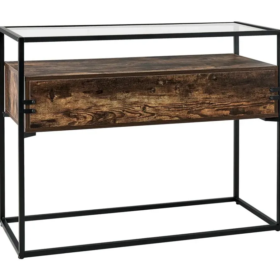 Beliani MAUK - Consoletafel - Zwart - MDF