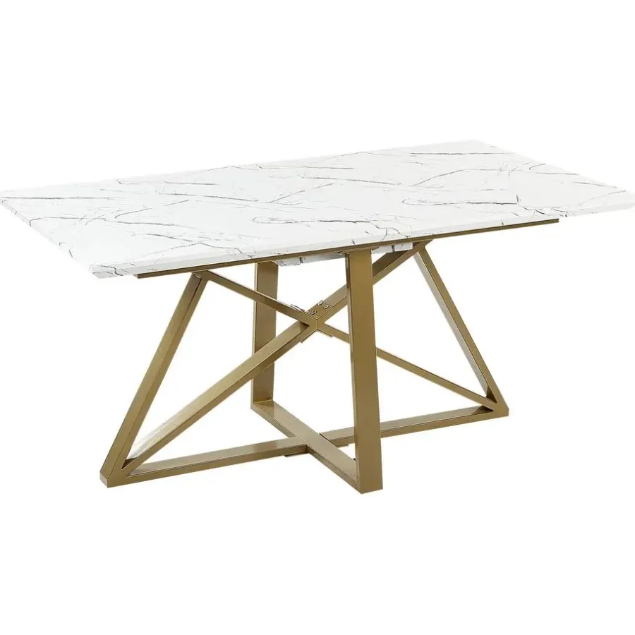 Rechthoekige Eettafels-Beliani MAXIMUS - Eettafel - Wit - MDF