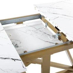 Rechthoekige Eettafels-Beliani MAXIMUS - Eettafel - Wit - MDF