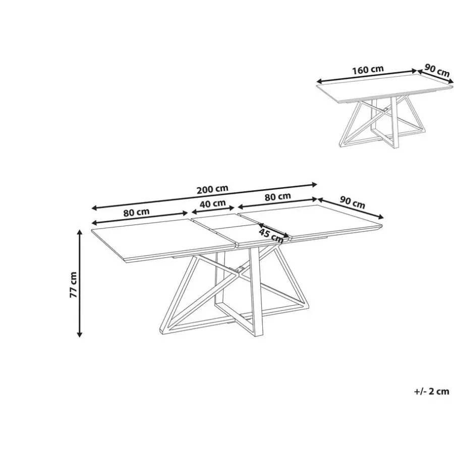 Rechthoekige Eettafels-Beliani MAXIMUS - Eettafel - Wit - MDF