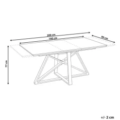 Rechthoekige Eettafels-Beliani MAXIMUS - Eettafel - Wit - MDF