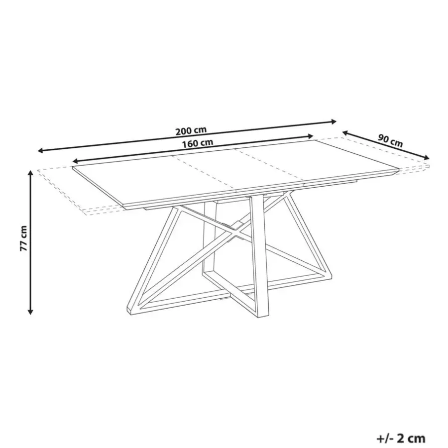 Rechthoekige Eettafels-Beliani MAXIMUS - Eettafel - Wit - MDF