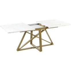 Rechthoekige Eettafels-Beliani MAXIMUS - Eettafel - Wit - MDF