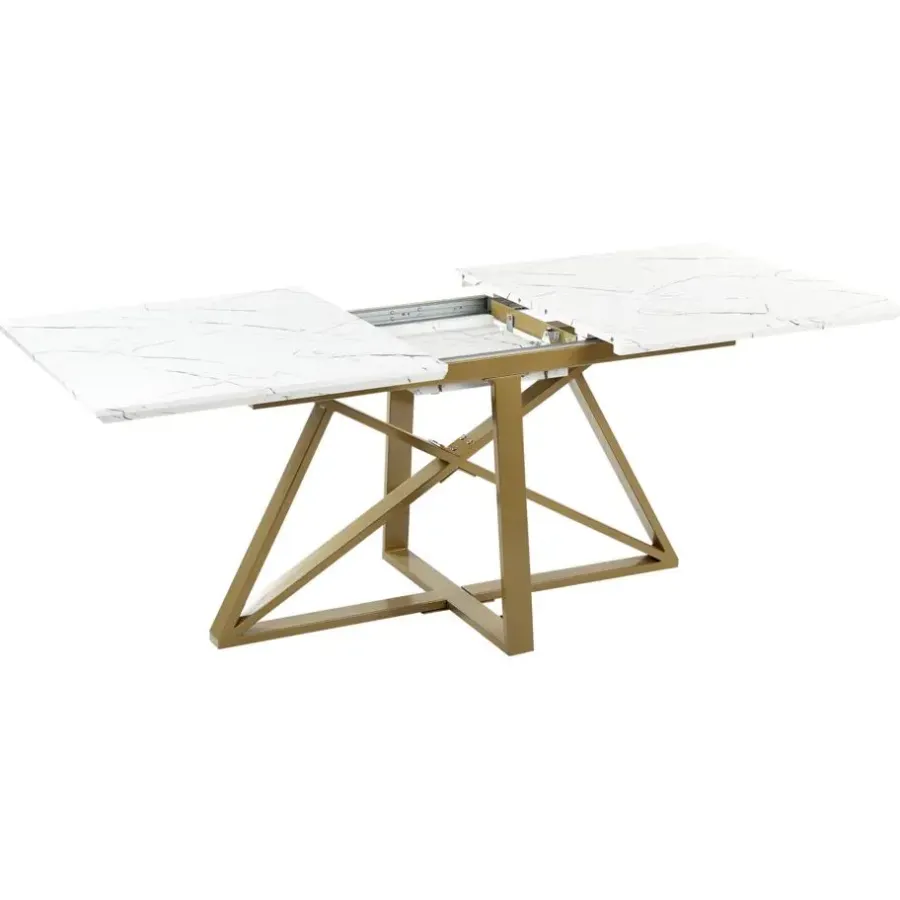 Rechthoekige Eettafels-Beliani MAXIMUS - Eettafel - Wit - MDF