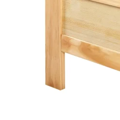 Beliani MAYENNE - Tweepersoonsbed - Lichtbruin - 140 x 200 cm - Dennenhout