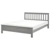 Twijfelaars-Beliani MAYENNE - Tweepersoonsbed - Grijs - 140 x 200 cm - Dennenhout
