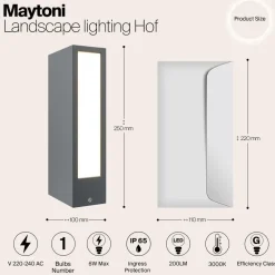 Staande Lampen-Maytoni Outdoor - Landschapsverlichting Hof - Grafiet