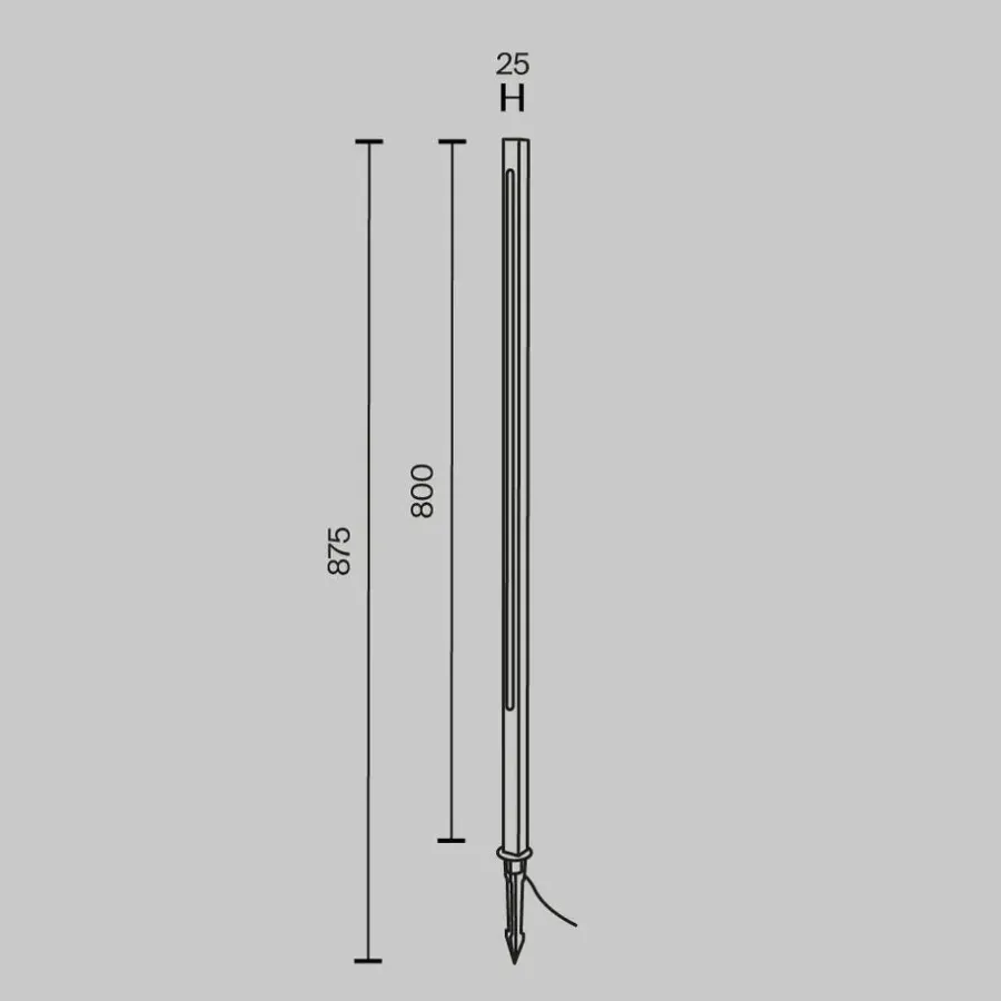 Staande Lampen-Maytoni Outdoor - Landschapsverlichting Pole - Grafiet