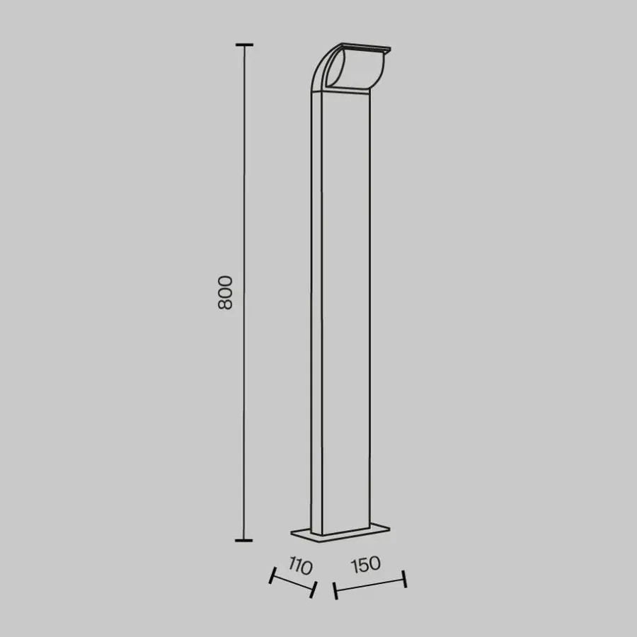 Staande Lampen-Maytoni Outdoor - Landschapsverlichting Stock - Grafiet