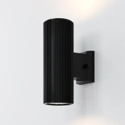 Wandlampen-Maytoni Outdoor - Wandlamp Rando - Zwart - Ø9,5