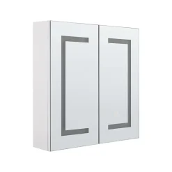 Beliani MAZARREDO - Badkamermeubel LED - Zwart - Multiplex