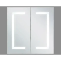 Beliani MAZARREDO - Badkamermeubel LED - Zwart - Multiplex