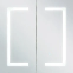 Beliani MAZARREDO - Badkamermeubel LED - Zwart - Multiplex