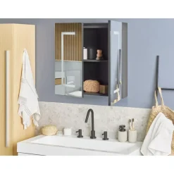 Beliani MAZARREDO - Badkamermeubel - Wit - Multiplex