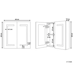 Beliani MAZARREDO - Badkamermeubel - Wit - Multiplex