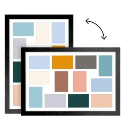 Merkloos MDF Fotokader - voor 12 Foto's van 10x15cm - Fotolijst 40x60cm - Zwart
