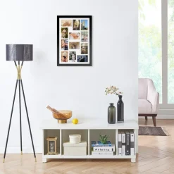Merkloos MDF Fotokader - voor 12 Foto's van 10x15cm - Fotolijst 40x60cm - Zwart