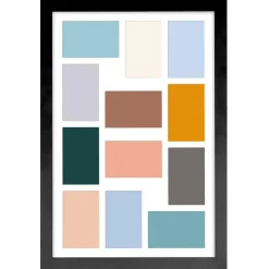 Merkloos MDF Fotokader - voor 12 Foto's van 10x15cm - Fotolijst 40x60cm - Zwart
