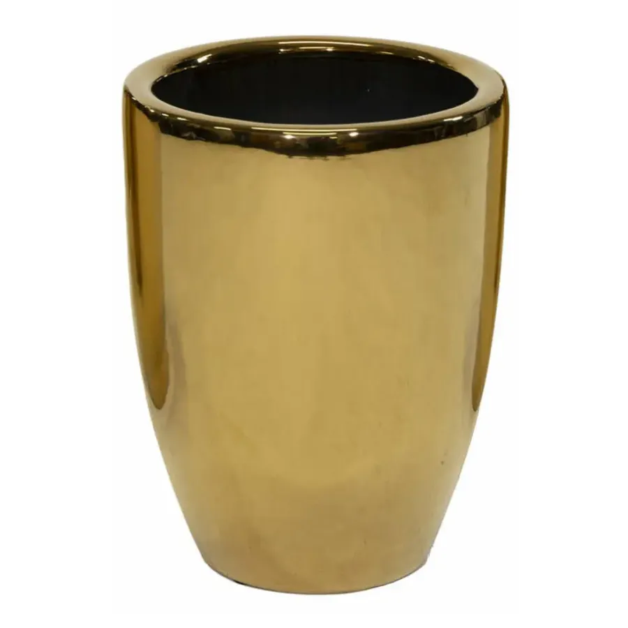 Bloempotten Voor Binnen-Mega Collections Bloempot Emperor - rond - goud - D26 x H35 cm