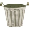Bloempotten Voor Binnen-Mega Collections Emmer/plantenpot - zink - legergroen - D17 cm