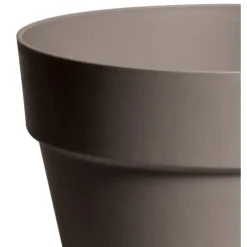 Mega Collections Plantenpot/bloempot - kunststof - bruin - D26 cm
