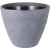 Mega Collections Plantenpot/bloempot - kunststof - grijs - D50 cm