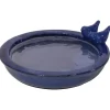 Tuindecoratie-Mega Collections vogelbad/voederschaal - blauw - D30 x H11cm