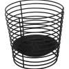Mega Collections Vuurkorf - zwart - ijzer - D38 x H40 cm - rond