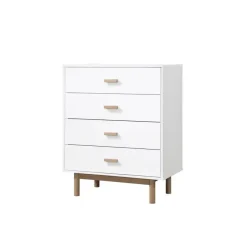 Loft24 Melanie - Commode met 4 laden in spaanplaat van wit eiken