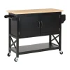 Trolleys-Beliani MELE - Keukentrolley - Zwart - MDF