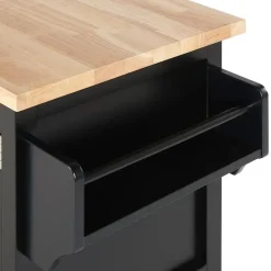 Trolleys-Beliani MELE - Keukentrolley - Zwart - MDF