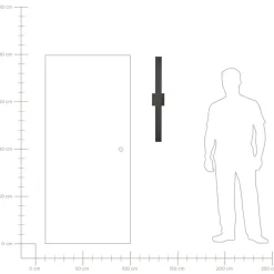 Wandlampen-Beliani MELGAM - Wandlamp - Zwart - Ijzer