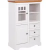 Dressoirs-Loft24 Melissa - Dressoir met 4 deuren en 2 laden in wit / natuurlijk grenen