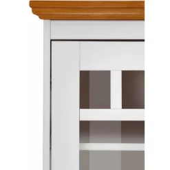 Dressoirs-Loft24 Melissa - Dressoir met 4 deuren en 2 laden in wit / natuurlijk grenen