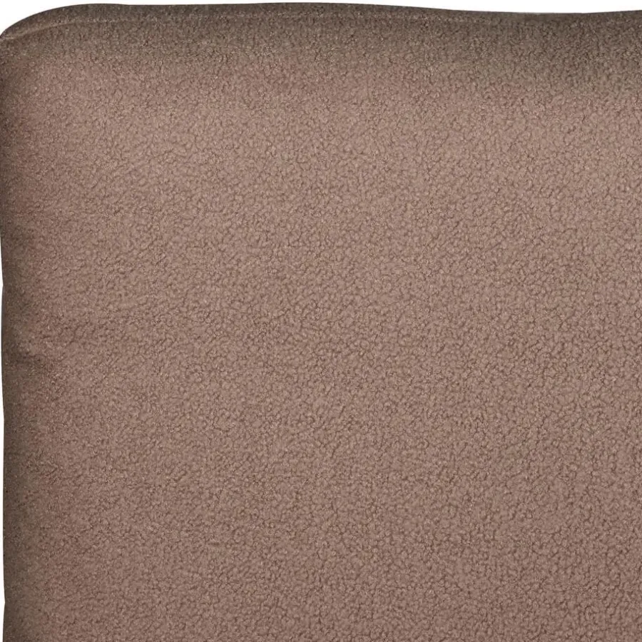 Twijfelaars-Beliani MELLE - Tweepersoonsbed - Bruin - 140 x 200 cm - Bouclé
