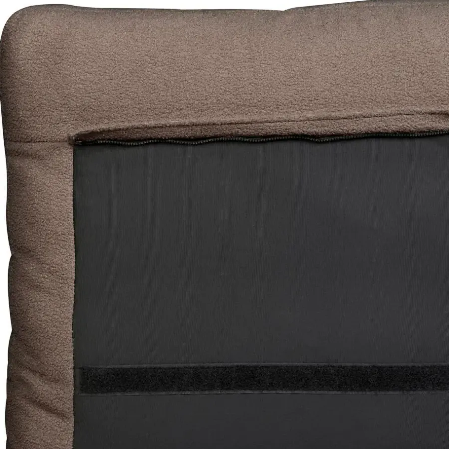 Twijfelaars-Beliani MELLE - Tweepersoonsbed - Bruin - 140 x 200 cm - Bouclé