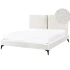 Beliani MELLE - Tweepersoonsbed - Gebroken wit - 140 x 200 cm - Bouclé