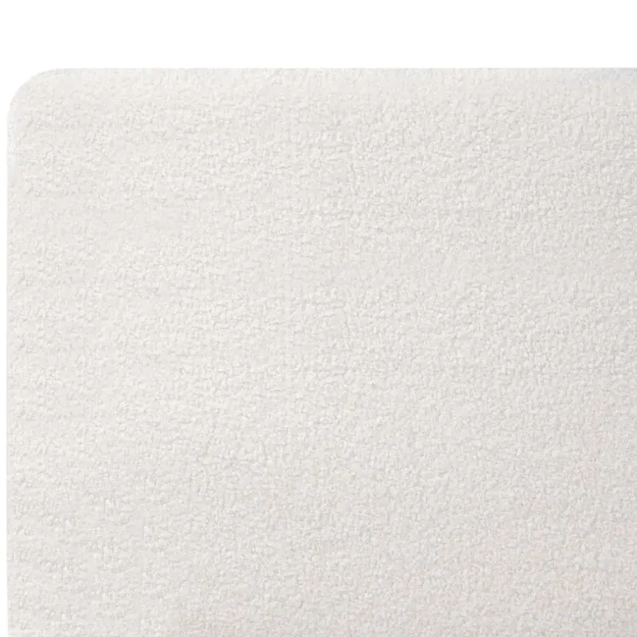 Beliani MELLE - Tweepersoonsbed - Gebroken wit - 140 x 200 cm - Bouclé