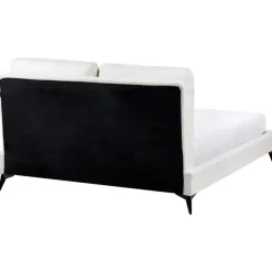 Beliani MELLE - Tweepersoonsbed - Gebroken wit - 140 x 200 cm - Bouclé